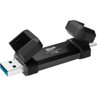  USB-флешка Silicon Power DS72 (SP001TBUC3S72V1K) 1TB USB 3.2/Type-C, Черный, read/write 