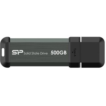  USB-флешка Silicon Power MS70 (SP500GBUF3S70V1G) 500Gb USB 3.2, Серый, read/write 