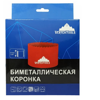  Коронка биметаллическая по металлу Vertex Tools 2525-76 76мм 