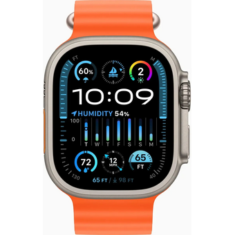  Смарт-часы Apple Watch Ultra 2 A2987 (MREH3LL/A) 9мм корп.титан Ocean band рем.оранжевый разм.брасл. O/S 