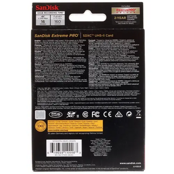 Карта памяти SanDisk Extreme Pro (SDSDXXU-064G-GN4IN) 64GB SDXC Memory Card 200MB/s 