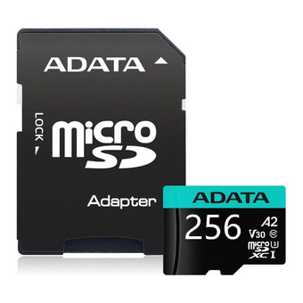  Карта памяти ADATA AUSDX256GUI3V30SA2-RA1 MicroSDXC 256GB W/AD. 