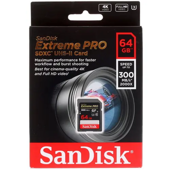  Карта памяти SanDisk Extreme Pro (SDSDXXU-064G-GN4IN) 64GB SDXC Memory Card 200MB/s 