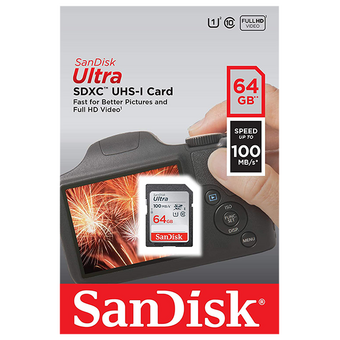  Карта памяти SanDisk Ultra SDSDUNB-064G-GN6IN 64GB SDXC Class 10 UHS-I 