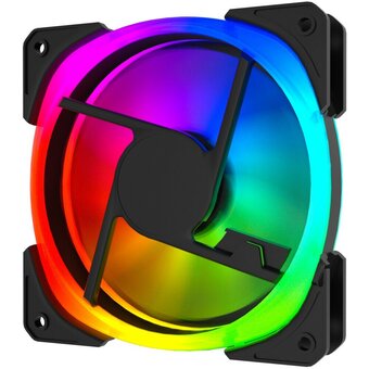  Вентилятор Powercase (M21-14 ARGB) Black 140x140x25mm (PWM, 100шт./кор, 4pin +ARGB Sync, 800-1500 об/мин) Bulk 