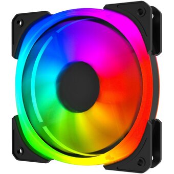  Вентилятор Powercase (M21-14 ARGB) Black 140x140x25mm (PWM, 100шт./кор, 4pin +ARGB Sync, 800-1500 об/мин) Bulk 