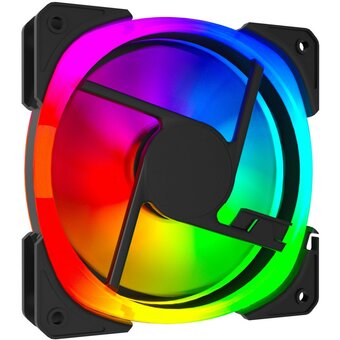  Вентилятор Powercase (M21-14 ARGB) Black 140x140x25mm (PWM, 100шт./кор, 4pin +ARGB Sync, 800-1500 об/мин) Bulk 