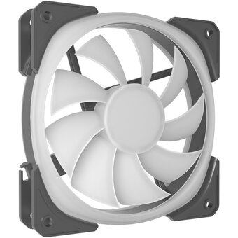  Вентилятор Powercase (M21-14 ARGB) Black 140x140x25mm (PWM, 100шт./кор, 4pin +ARGB Sync, 800-1500 об/мин) Bulk 