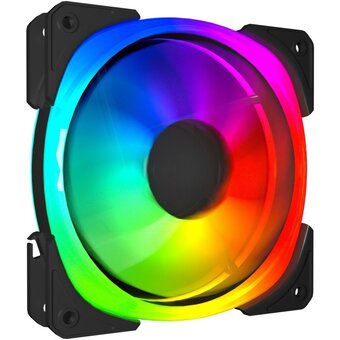  Вентилятор Powercase (M21-12 ARGB) Black 120x120x25mm (PWM, 100шт./кор, 4pin +ARGB Sync, 800-1500 об/мин) Bulk 