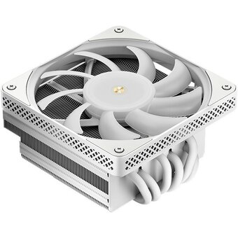  Кулер JONSBO HX6200D White низкопрофильный 63mm LGA1700/1200/115X/AM4 (18шт/кор, TDP 180W, PWM, 120mm Black Fan, 6 тепловых трубок, медная база, белый 
