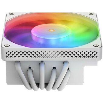  Кулер JONSBO HX6200D White низкопрофильный 63mm LGA1700/1200/115X/AM4 (18шт/кор, TDP 180W, PWM, 120mm Black Fan, 6 тепловых трубок, медная база, белый 