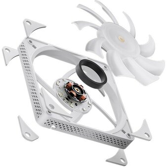  Кулер JONSBO HX6200D White низкопрофильный 63mm LGA1700/1200/115X/AM4 (18шт/кор, TDP 180W, PWM, 120mm Black Fan, 6 тепловых трубок, медная база, белый 