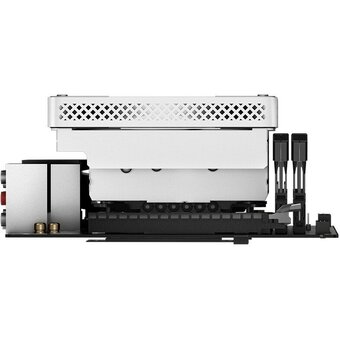 Кулер JONSBO HX6200D White низкопрофильный 63mm LGA1700/1200/115X/AM4 (18шт/кор, TDP 180W, PWM, 120mm Black Fan, 6 тепловых трубок, медная база, белый 