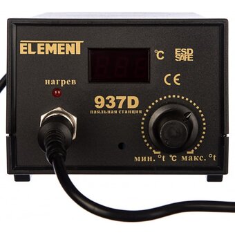 Паяльник Element с регулировкой температуры 937D, цифровая индикация 