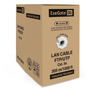  Витая пара Exegate SFTP4-C5e-CU-S24-IN-PVC-GY-305-Fluke (EX281809RUS) серый 
