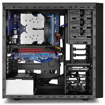  Корпус Deepcool Tesseract BF, боковое окно,ATX, mATX, Mini-ITX, Midi-Tower, сталь, без БП, 2xUSB на лицевой панели 