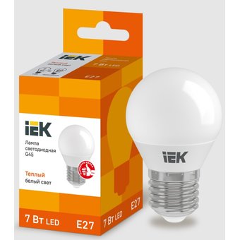  Лампочка IEK LLE-G45-3-230-30-E27 