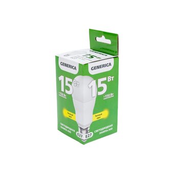  Лампа Generica LL-A60-15-230-30-E27-G (LED A60 груша 15Вт 230В 3000К E27) 