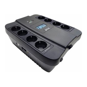  ИБП Powercom Back-UPS Spider SPD-1100U LCD USB, Line-Interactive, LCD, AVR, 1100VA/605W, Schuko, USB, black (1452054) 