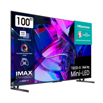  Телевизор QLED Hisense 100U7KQ темно-серый 