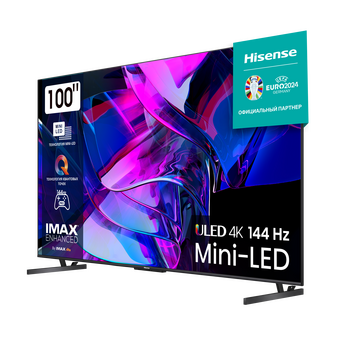  Телевизор QLED Hisense 100U7KQ темно-серый 