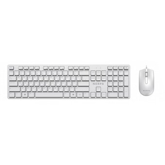  Комплект клавиатура+мышь NERPA NRP-MK150-W-WHT проводной, 104 кл, 1000DPI, 1.8м, белый 