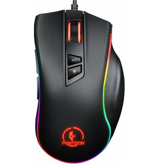  Мышь Panteon PS88 черная (Pixart 3327 с микроконтролером, 220 IPS/3, со сменным крылом и подсветкой LED RGB CHROMA LIGHT) 