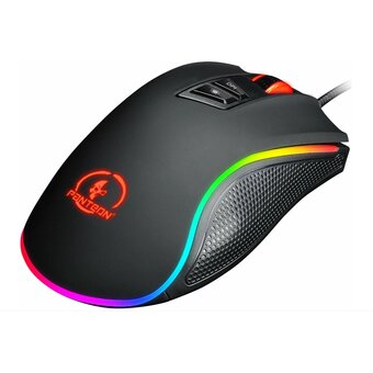  Мышь Panteon PS88 черная (Pixart 3327 с микроконтролером, 220 IPS/3, со сменным крылом и подсветкой LED RGB CHROMA LIGHT) 