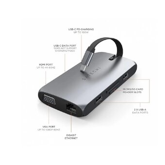  Хаб Satechi ST-UCMBAM Type-C On-the-Go Multiport Adapter Space Gray 