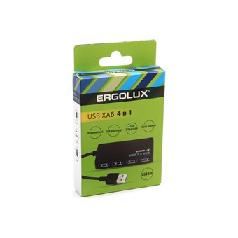  Разветвитель Ergolux ELX-SLP01-C02 (15109) USB 4USB 2А черный 