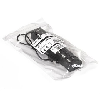  USB-Хаб концентратор ExeGate DUB-72SW EX293978RUS кабель-адаптер USB2.0 -- 7xUSB2.0 кнопки включения/отключения для каждого порта Plug&Play черный 