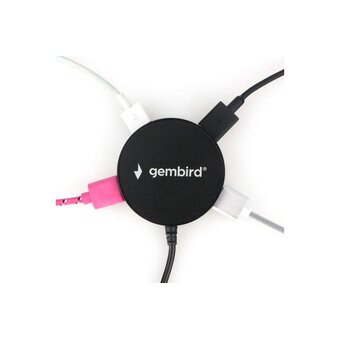  Концентратор Gembird UHB-241B (20812) USB 2.0 4 порта кабель 45см черный 