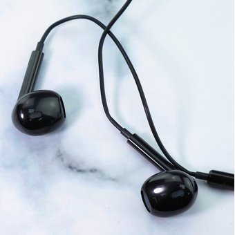  Наушники HOCO M1 Max crystal earphones with mic, black 