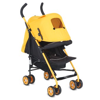  Коляска-трость Glory 1105 желтый (от 2шт) неск.пол.сп,рег.подн,5т.рем.безоп,съем.бамп,корз. GL001348821 
