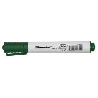  Маркер для досок Silwerhof Prime+ скошенный пиш. наконечник 2-5мм зеленый 