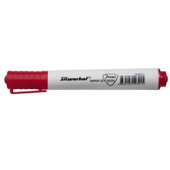  Маркер для досок Silwerhof Prime+ скошенный пиш. наконечник 2-5мм красный 