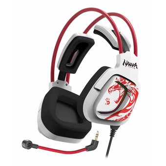  Наушники с микрофоном A4Tech Bloody G575 Naraka белый/красный 2м мониторные USB оголовье 