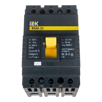  Выключатель автоматический IEK ВА88-32 SVA10-3-0125 3Р 125А 25кА 