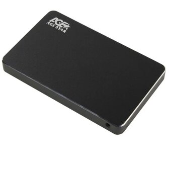  Внешний корпус для HDD/SSD AgeStar 3UB2AX2 SATA I/II/III алюминий черный 2.5" 