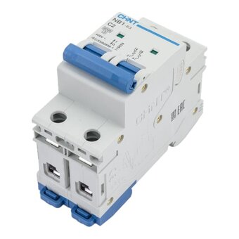  Автоматический выключатель CHINT NB1-63 (179659) 2P 2A 6кА х-ка C 