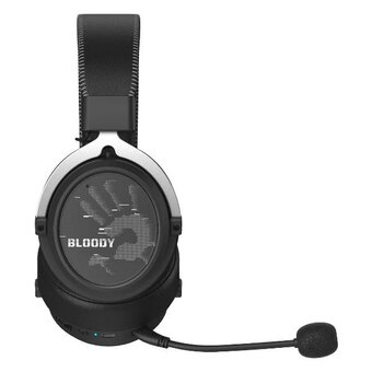  Наушники с микрофоном A4Tech Bloody MR590 Sports (MR590+ Wired/Sports White) белый/черный 1.5м мониторные BT/Radio/3.5mm оголовье 