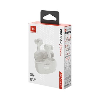  Наушники TWS JBL Vibe Beam True Wireless EarBuds (белый) 