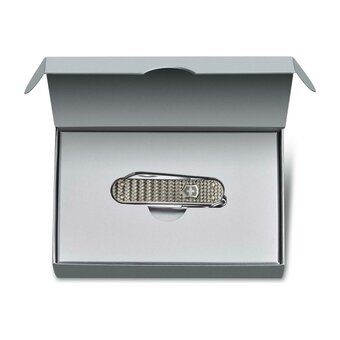  Нож-брелок Victorinox Classic SD Precious Alox 0.6221.4031G 58мм, 5 функций, Infinite Grey (подар. упаковка) 