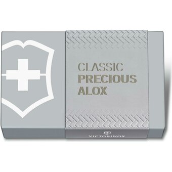  Нож-брелок Victorinox Classic SD Precious Alox 0.6221.4031G 58мм, 5 функций, Infinite Grey (подар. упаковка) 