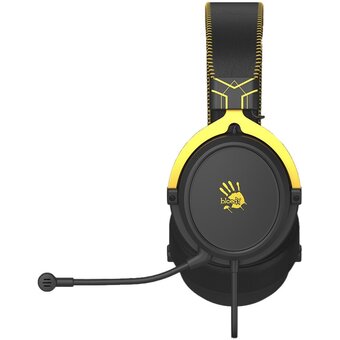  Наушники с микрофоном A4Tech Bloody M590i (M590I Sports Lime) желтый/серый 1м мониторные USB оголовье 