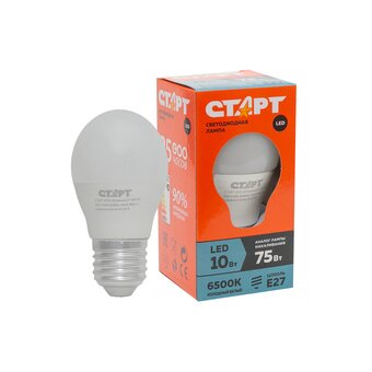  Лампа светодиодная СТАРТ Eco (4640033426857) LED GLSE 27 10W 65 10/100 