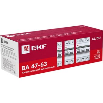  Автоматический выключатель EKF ВА 47-63 PROxima mcb4763-4-40C-pro 4P 40А C 4,5kA 
