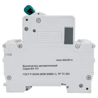  Выключатель автоматический модульный DEKraft ВА-101 11129DEK 3п D 32А 4.5кА 