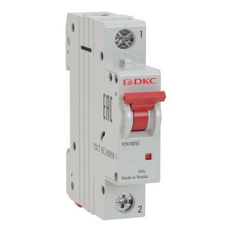  Автоматический выключатель модульный DKC YON MD63 MD63-1C16-10 1P 16А C 10kA 