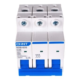  Автоматический выключатель CHINT NXB-63S (296829) 3P 25А 4.5kA х-ка C R 